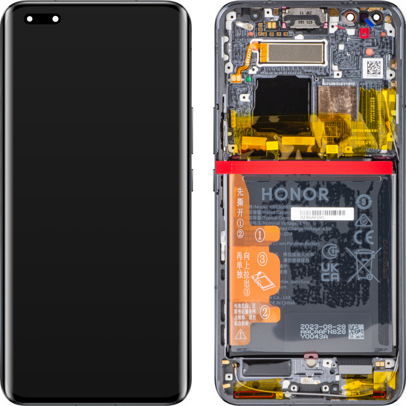 Huawei Honor Magic 5 Pro (PGT-AN10/PGT-N19) LCD Display + Touchscreen + Frame - 0235AFDK/0235ALQC/0235AEWQ -  Green