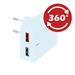 Swissten Slim Travel Charger (23W) - 22049600 - White