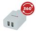 Swissten 2.1A Dual Port Travel Charger (10.5W) - 22053000 + Type-C USB Cable - White