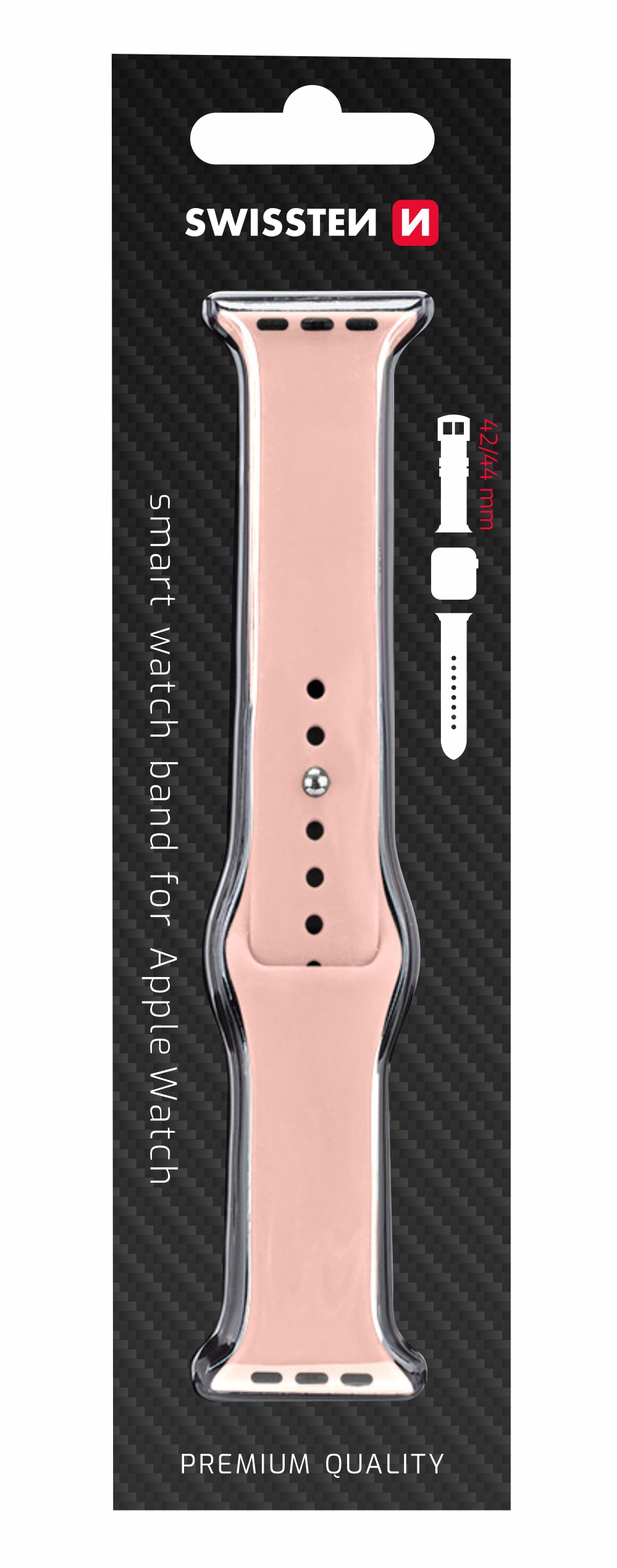 Swissten Apple Watch 42-44mm Silicone Band - 46000115 - Pink