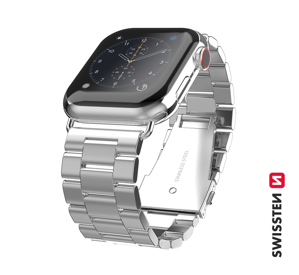 Swissten Apple Watch 42-44mm Metal Band - 46000312 - Silver