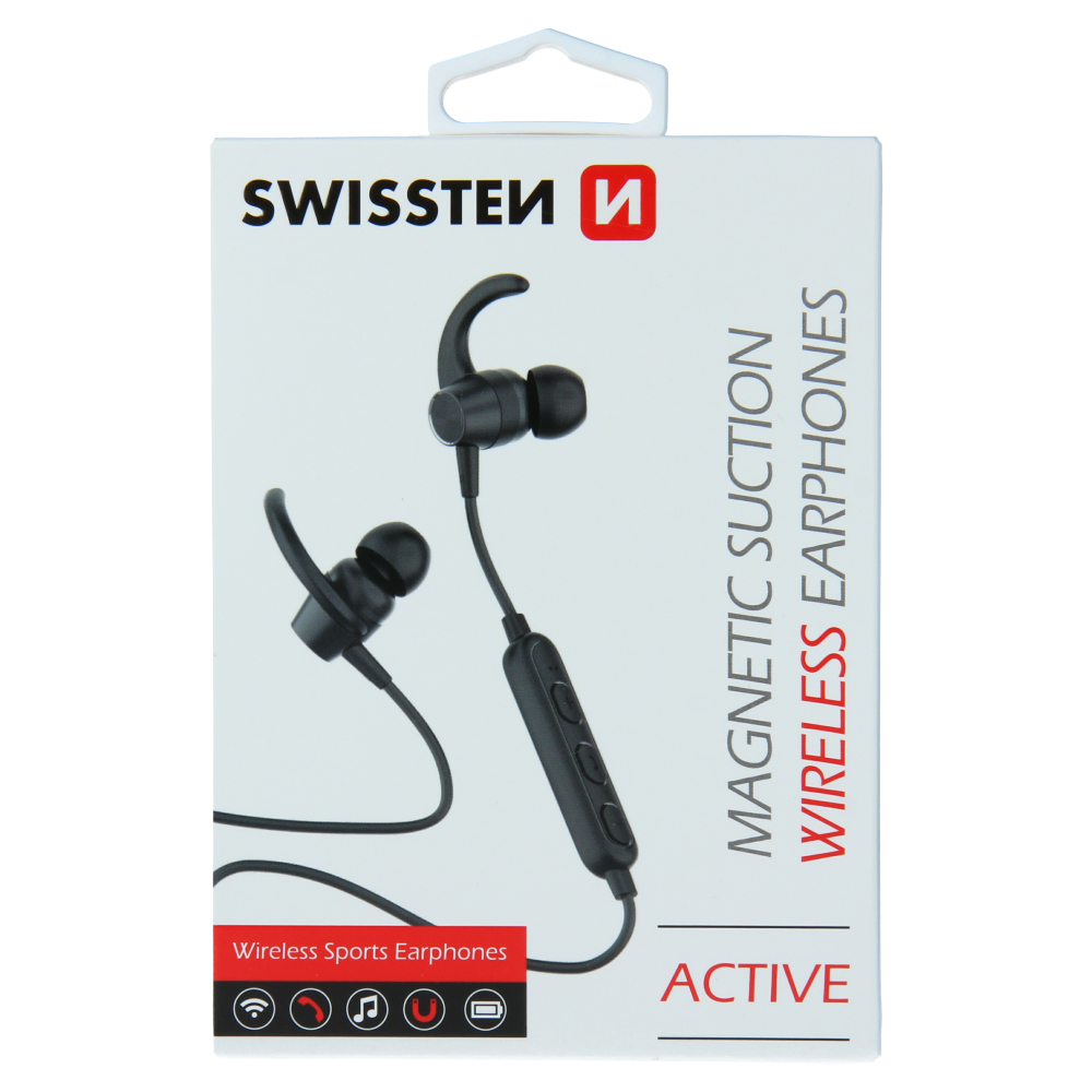 Swissten Active Bluetooth Earphones - 51105090 - Black-