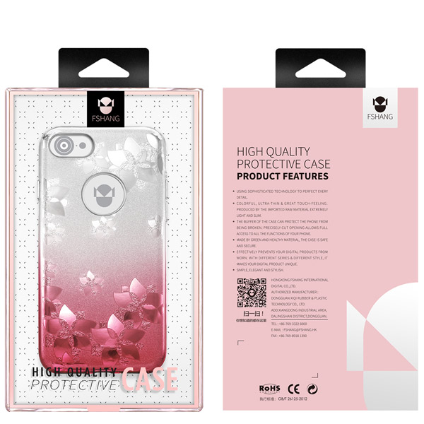 Fshang - Rose Cherry  Series - iPhone 7/8/SE 2020 TPU Case - Rose Gold 