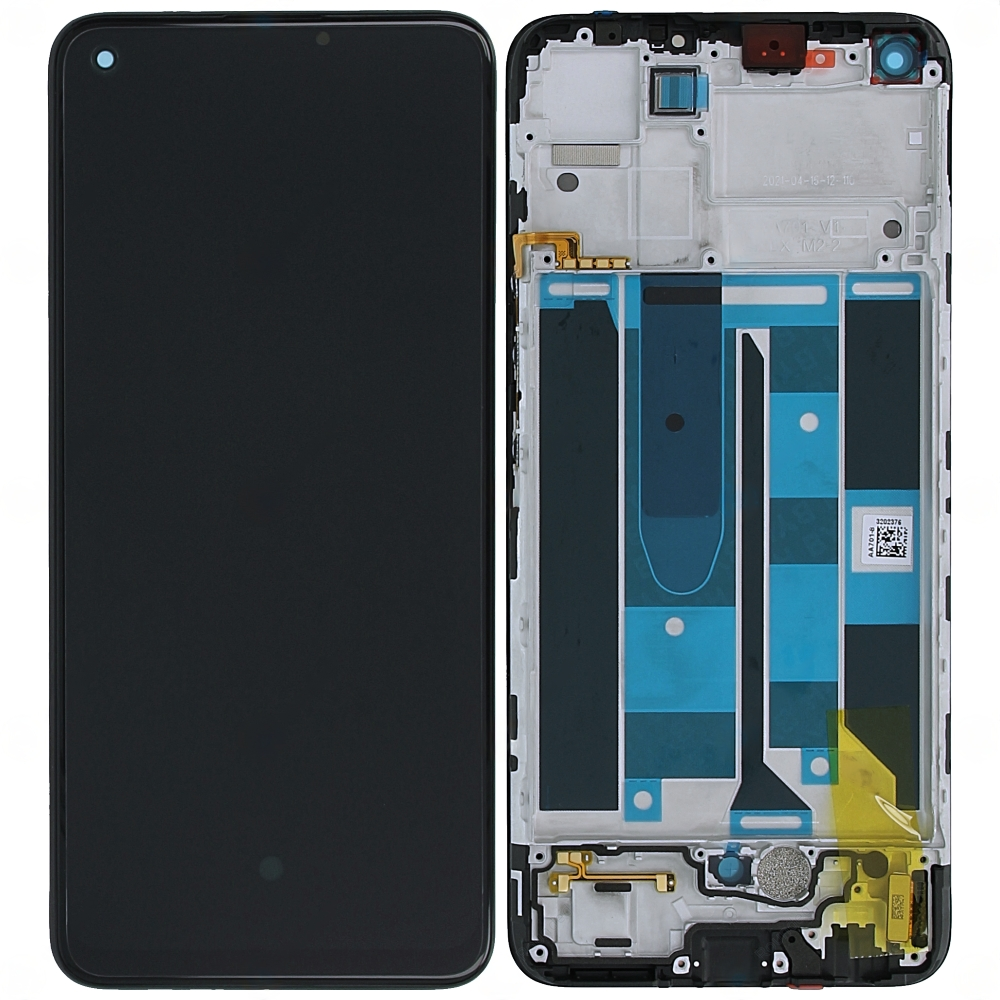 Realme  8 Pro (RMX3081) LCD Display + Touchscreen + Frame - 4130052/4906799 - Black
