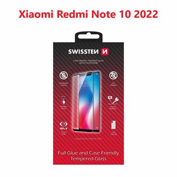Swissten Redmi 10 (21061119AG)/Redmi 10 (2022) (21121119SG) Tempered Glass - 54501834/54501804 - Full Glue - Black