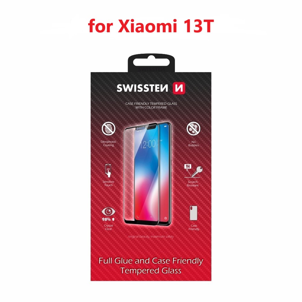 Swissten Xiaomi 13T 5G (2306EPN60G) Tempered Glass - 54501856 - Full Glue - Black-