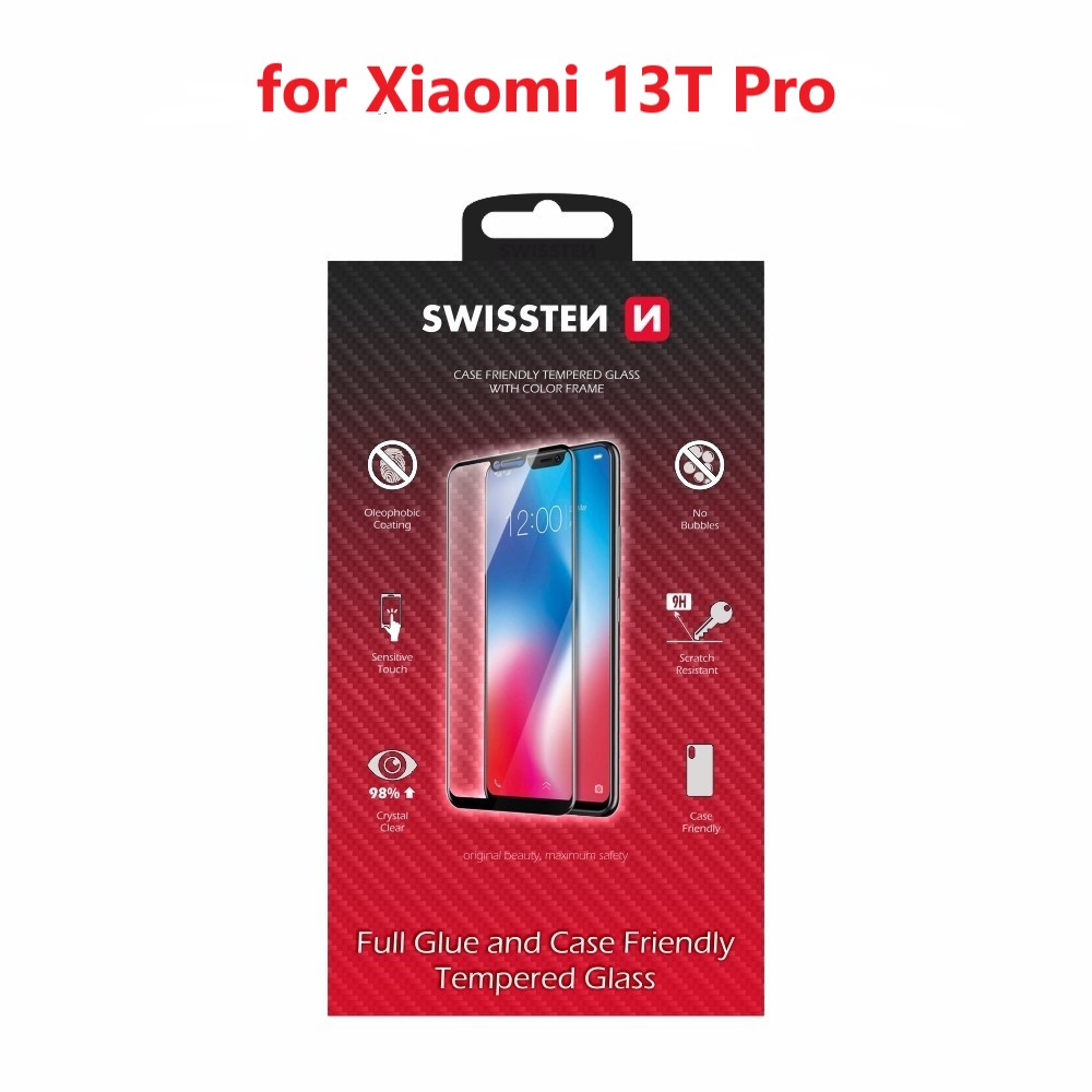 Swissten Xiaomi 13T Pro (23078PND5G) Tempered Glass - 54501857 - Full Glue - Black