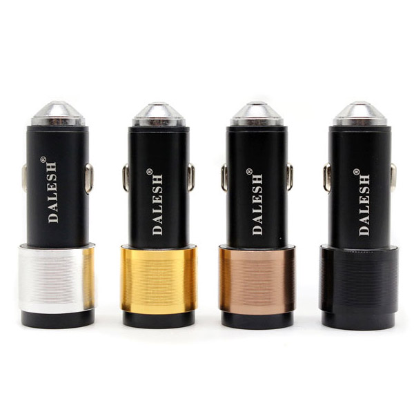 Dalesh - 2 USB Fast Car Charger + Micro USB Cable  - DLS-C02U