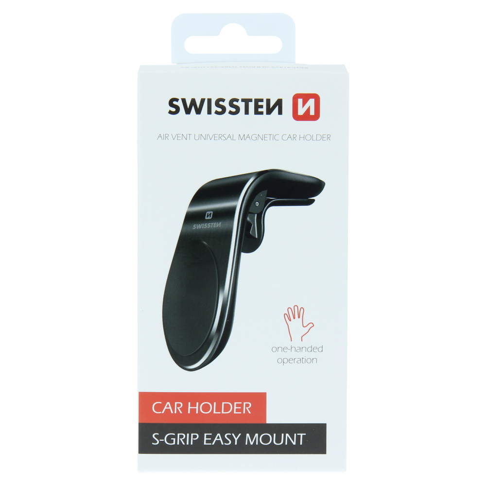Swissten S-Grip Easy Mount Magnetic Air Vent Car Holder - 65010700 - Black