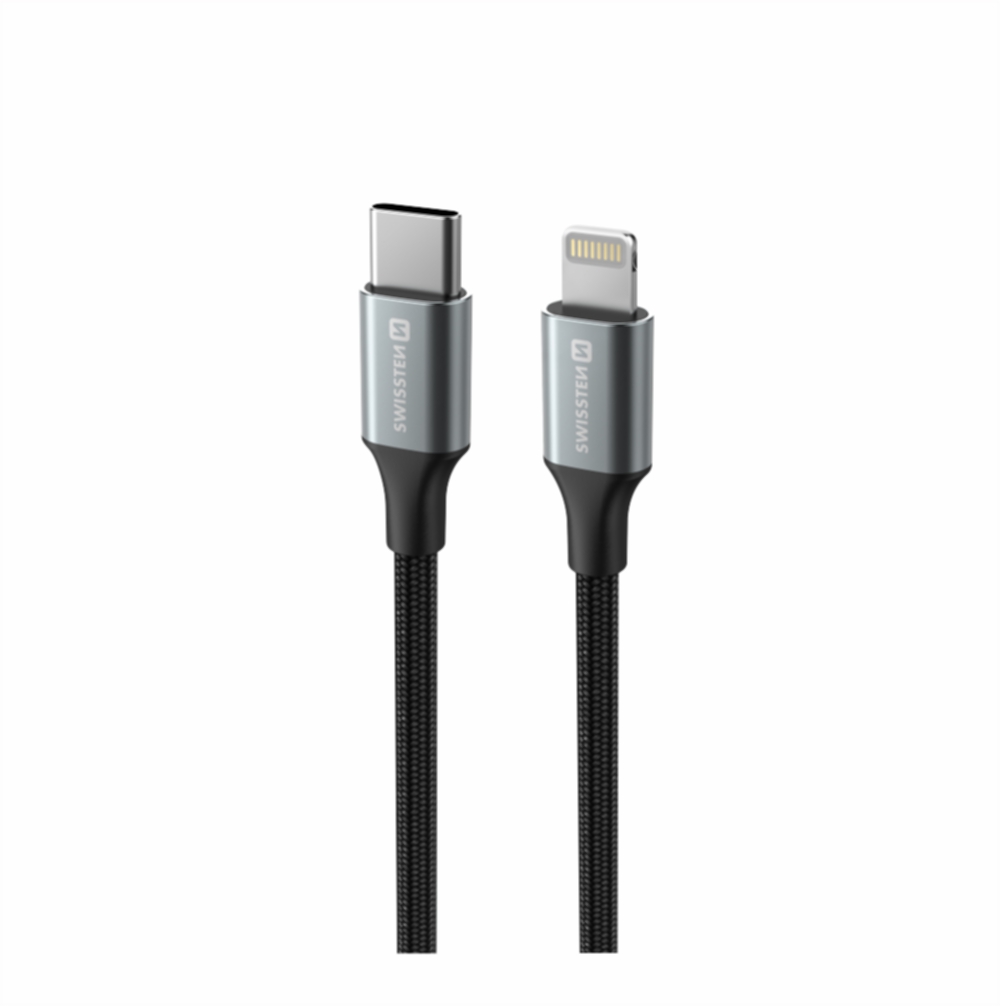 Swissten Textile II USB-C To Lightning Cable - 71529203 - 1.5 Meter - Black