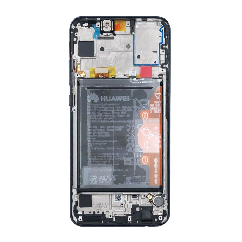 Huawei P Smart (2019) (POT-LX1)/P Smart+ (2019) (POT-LX1T) LCD Display + Touchscreen + Frame Incl. Battery and Parts 02352JEY/02352JFA/02352HTF Black