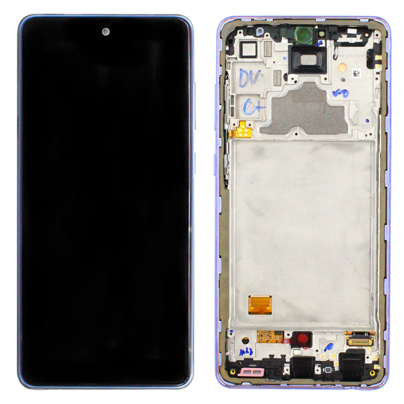 Samsung SM-A725F Galaxy A72 4G LCD Display + Touchscreen + Frame - GH82-25460C/GH82-25849C/GH82-25624C/GH82-25463C - Violet