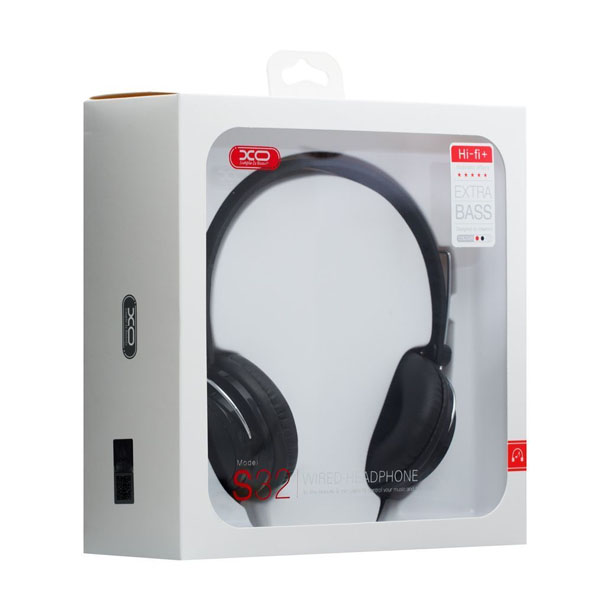 XO - S32 - STEREO WIRED HEADPHONES - Black