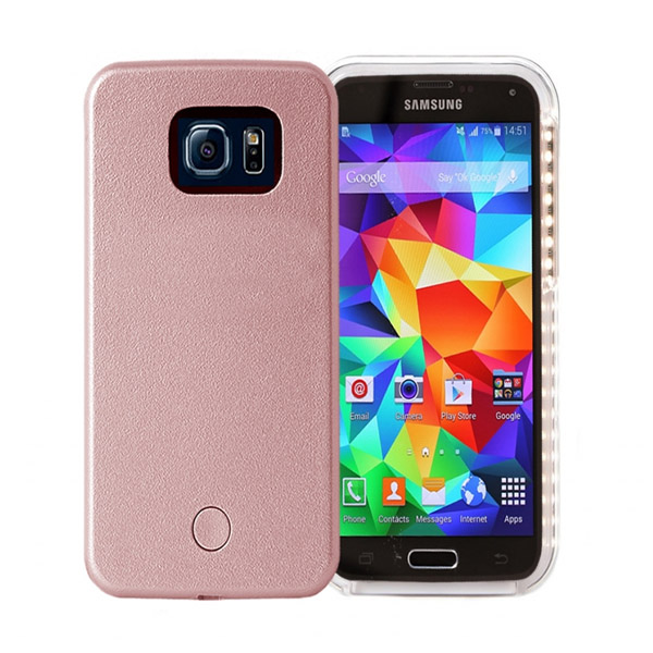 LED Flash - Selfie Case - Samsung Galaxy G935 S7 Edge - Rose Gold 