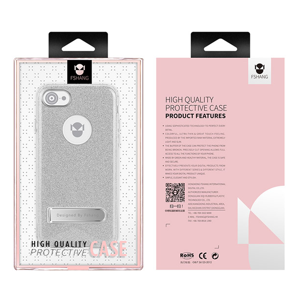 Fshang iPhone 7 Plus/iPhone 8 Plus TPU Case - Rose Stand - Pink