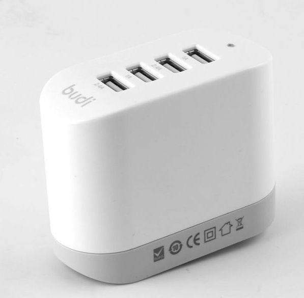 Budi 4 USB Home Charger With EU Plug 