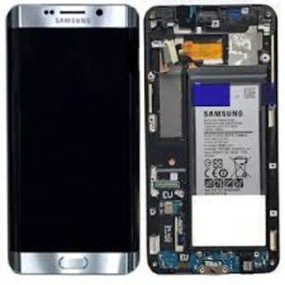 Samsung G928F Galaxy S6 Edge Plus LCD Display + Touchscreen + Frame With Battery GH82-13206A Silver