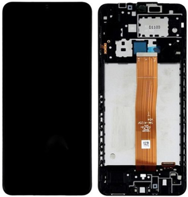 Samsung SM-A127F Galaxy A12 Nacho LCD Display + Touchscreen + Frame - GH82-26485A/GH82-26486A/GH82-26925A - Black