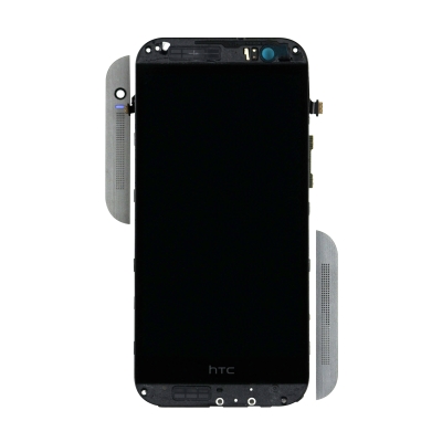 HTC One M8 LCD Display + Touchscreen + Frame with Sim, SD and Volume Flex Black