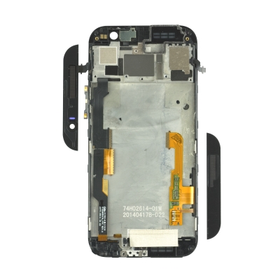 HTC One M8 LCD Display + Touchscreen + Frame with Sim, SD and Volume Flex Black