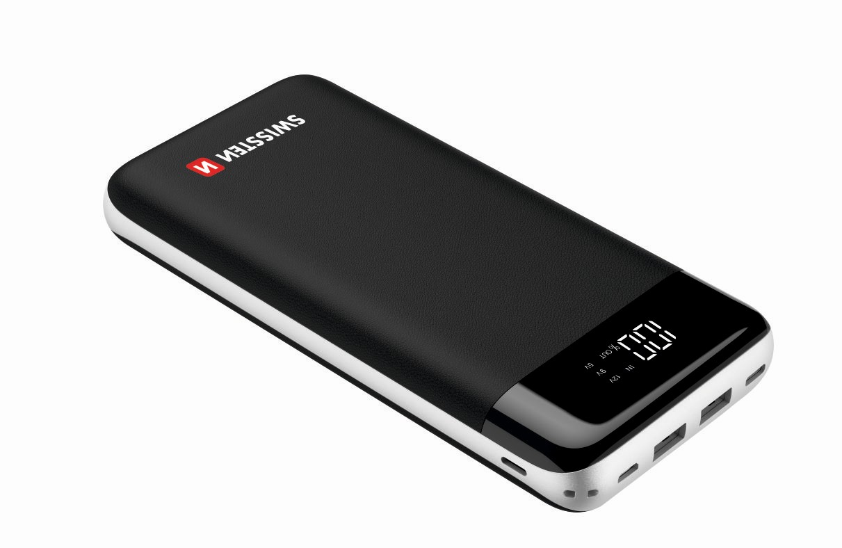 Swissten Black Core Powerbank - 22013929 - 30.000 mAh - Qualcomm 3.0-