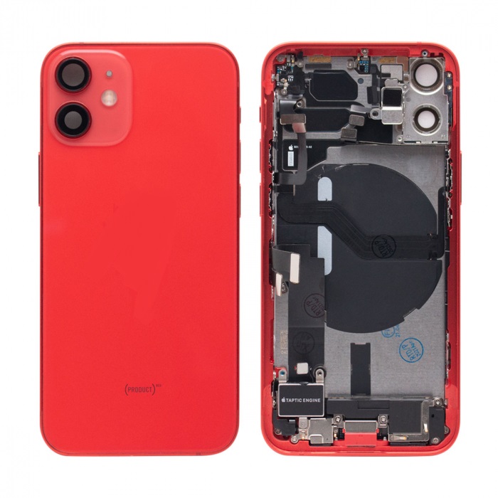 Apple iPhone 12 Mini Backcover - With Small Parts - Refurbished - Red