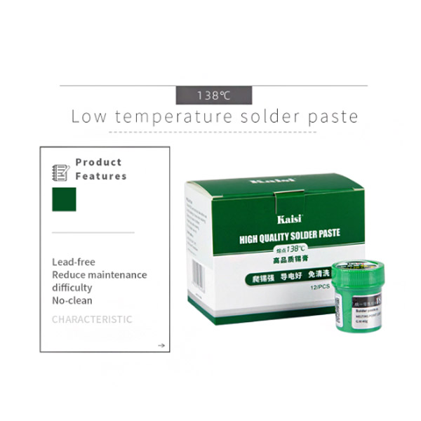Kaisi Low Temperature Lead-Free Solder Paste 138°C