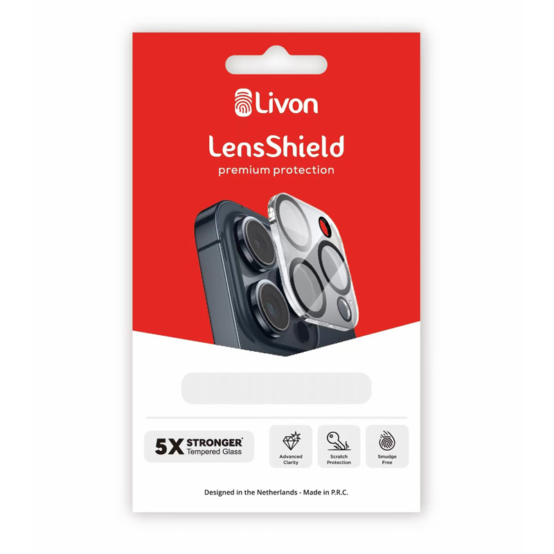 Livon iPhone 16e/iPhone 17e Tempered Glass - LensShield - Transparant