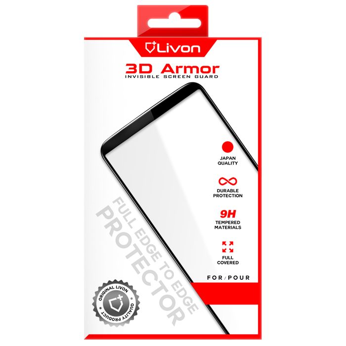 Livon  Huawei P30 Pro (VOG-L29) Tempered Glass - 3D Armor - Black
