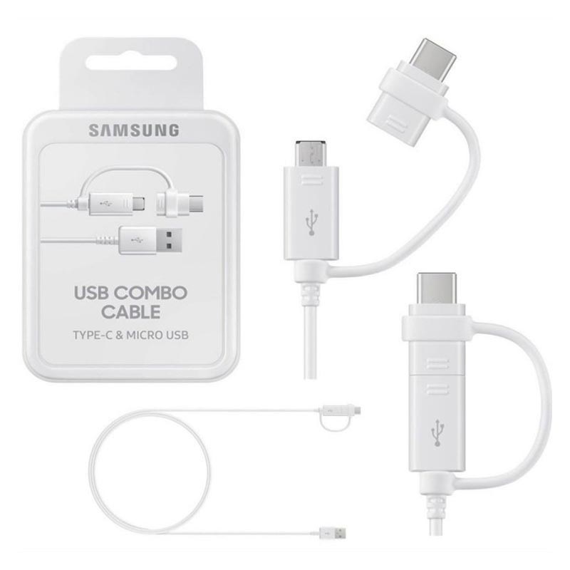 Samsung Combo Cable USB-C & Micro 1.5m EP-DG930DWEGWW - White