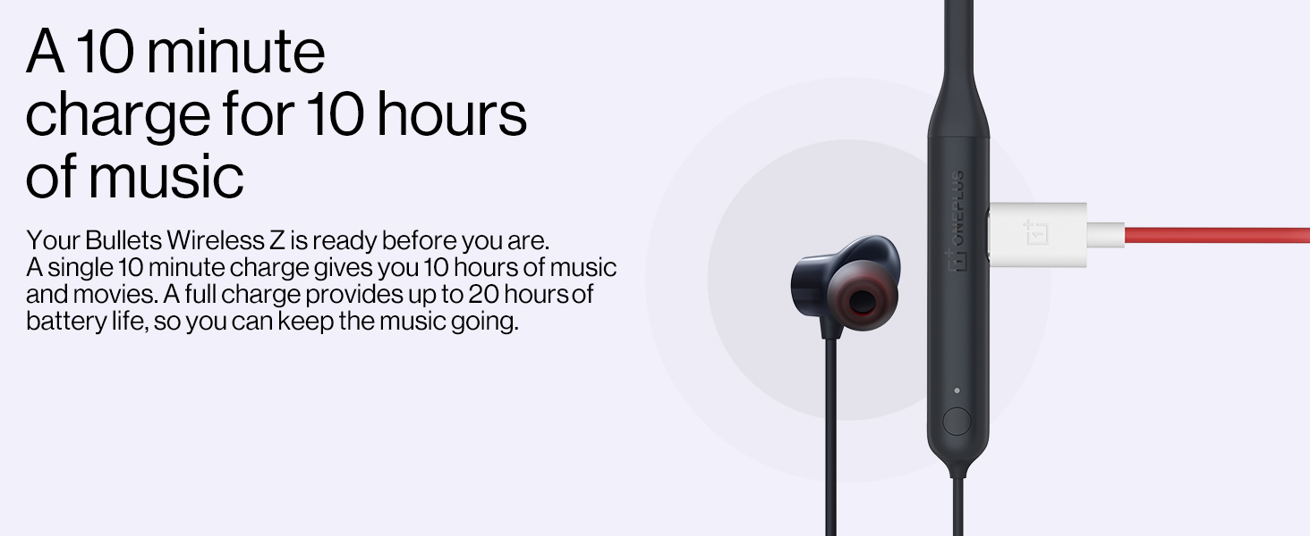 OnePlus Bullets Wireless Z Black in-Ear Bluetooth Earphones with Mic