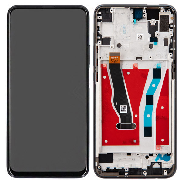 Huawei P Smart Pro (STK-L21) LCD Display + Touchscreen + Frame - With Fingerprint Scanner Cut-Out - Black