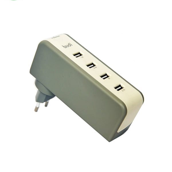 Budi 6 USB Home Charger With Swivel - EU Plug 