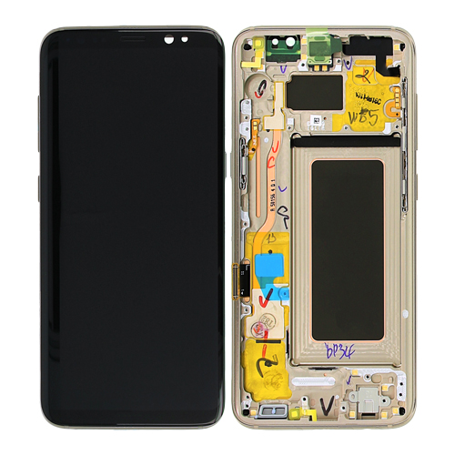Samsung G950F Galaxy S8 LCD Display + Touchscreen + Frame - GH97-20457F/GH97-20458F/GH97-20473F/GH97-20629F - Gold