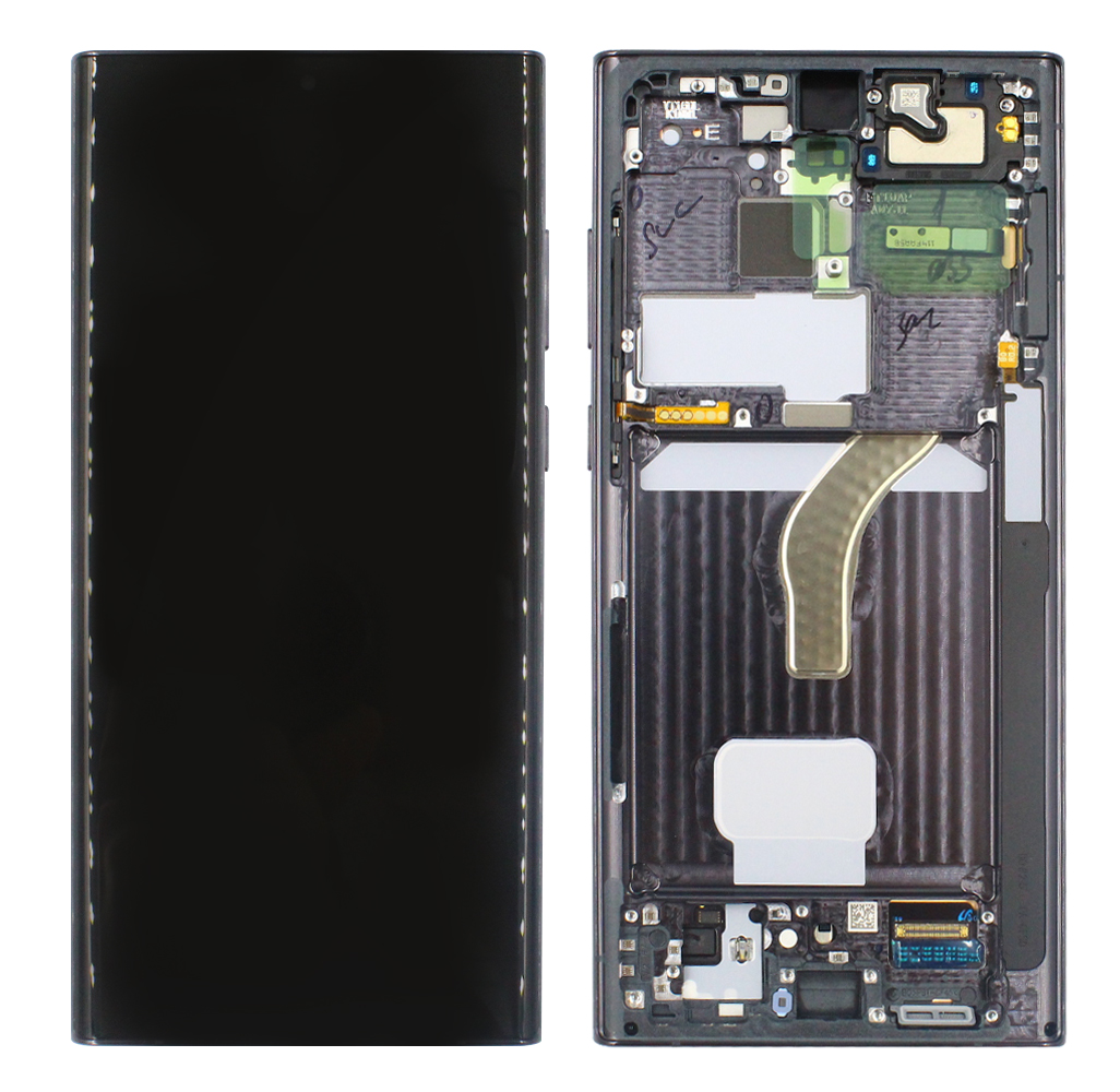 Samsung SM-S908B Galaxy S22 Ultra LCD Display + Touchscreen + Frame - GH82-27488A/GH82-27489A - Black