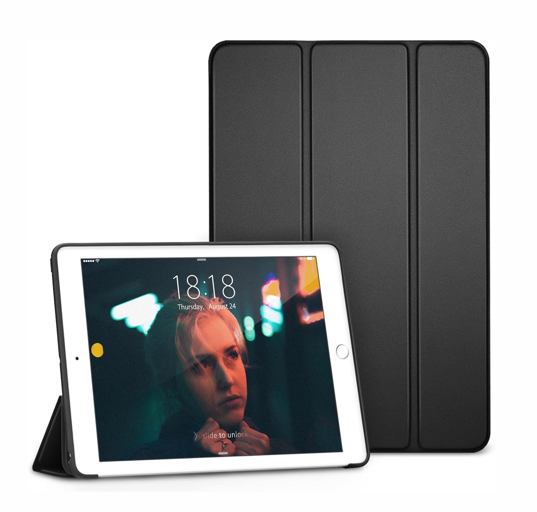 Swissten iPad 7 (10.2) - (2019)/iPad 8 (10.2) - 2020/iPad 9 (10.2) - 2021 Book Case - 32808104 - Black