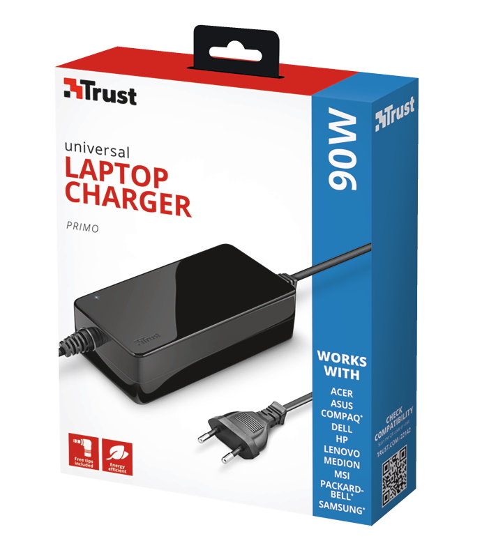 Trust Primo Universal Laptop Charger 90W-19V