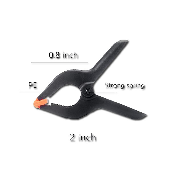 Spring Clamp - 2pcs - 2 inch - Strong Spring- Black