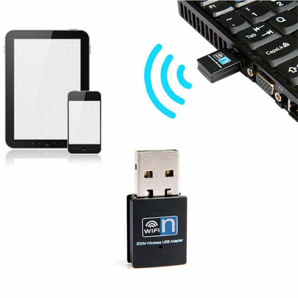 Mini 300Mbps - USB WiFi Wireless Adapter Network WLan
