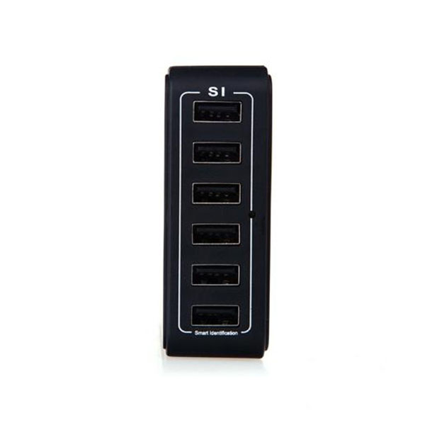 Smart Identification - ICH-S03 - 6 Port Desktop USB Charger - Black