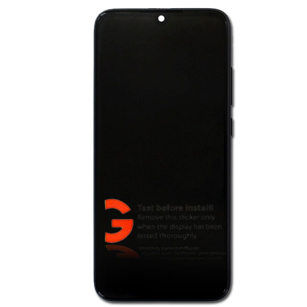 Xiaomi Redmi Note 7 (M1901F7G)/Redmi Note 7 Pro (M1901F7S) LCD Display + Touchscreen + Frame - 5606100920C7/560610100033/560610125033 - Black