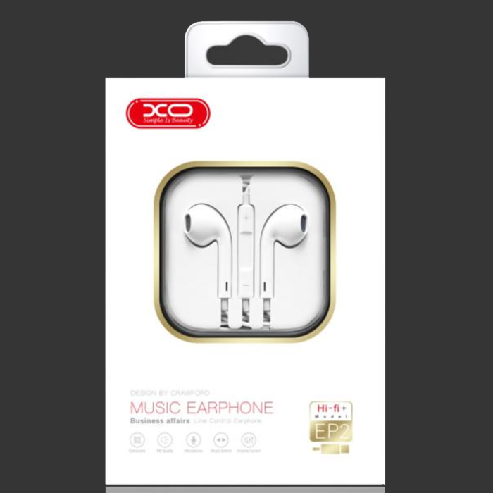 XO Type-C Stereo Earphones - EP2 - White