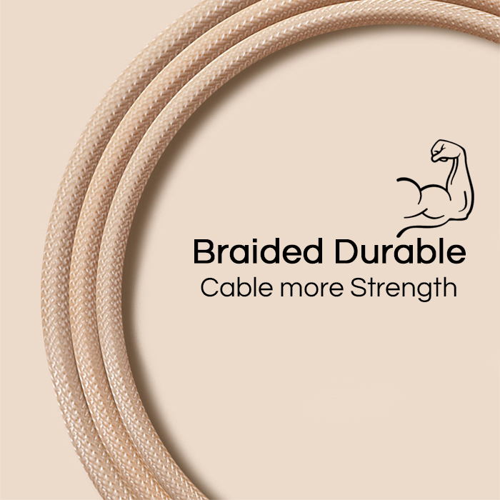 XO Spring Durable Braided Micro to Charge & Sync USB Cable - 100CM NB27 - Silver