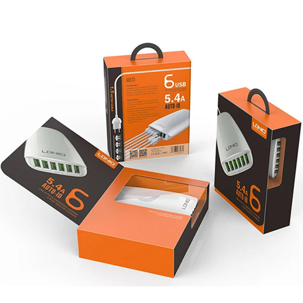 LDNIO - A6573 - 6 PORT USB DESKTOP CHARGER - White