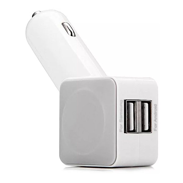 ICH-C01 - 4-port USB - Car Charger - White 
