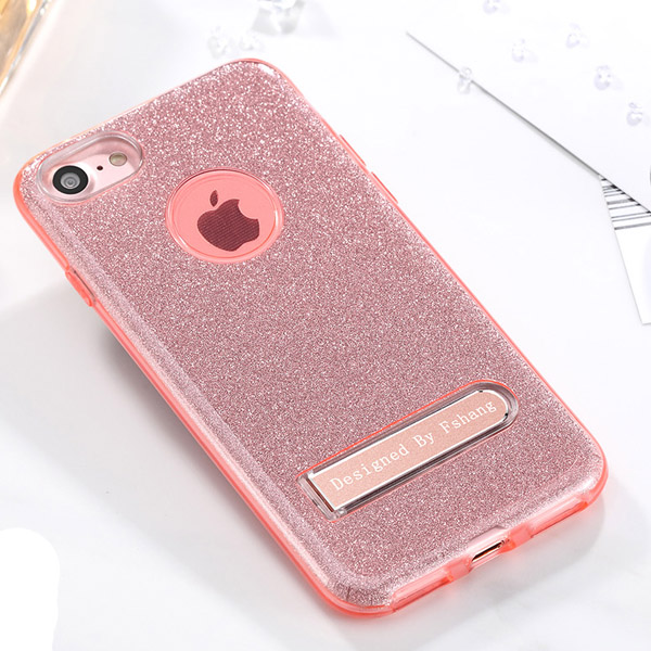 Fshang iPhone 7 Plus/iPhone 8 Plus TPU Case - Rose Stand - Pink
